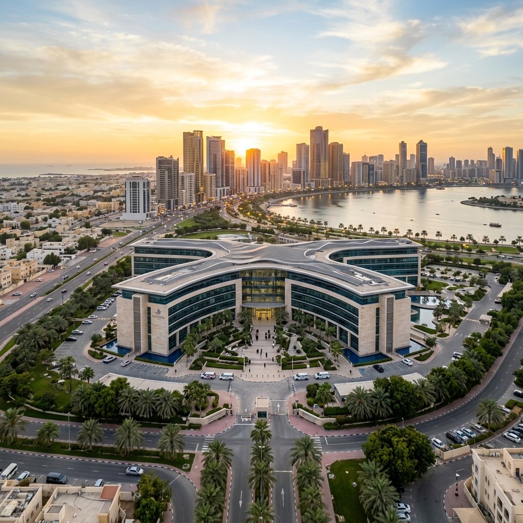 Sharjah Publishing City Free Zone Aerial Campus View